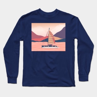 big ship at evening Long Sleeve T-Shirt